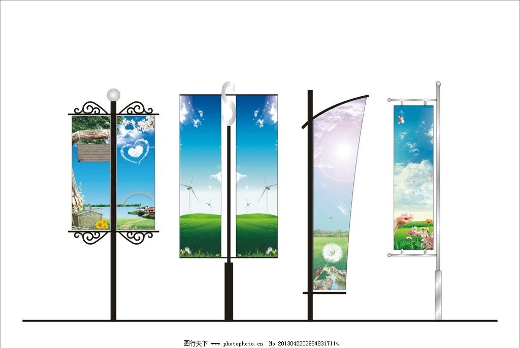 異形道旗設(shè)計 融合不銹鋼與高光球效果的創(chuàng)意表達(dá)